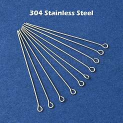 304 Stainless Steel Eye Pins&nbsp;STAS-YW0001-86