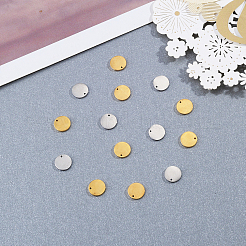 20Pcs 2 Colors 304 Stainless Steel Stamping Blank Tag Charms&nbsp;STAS-CJ0001-155