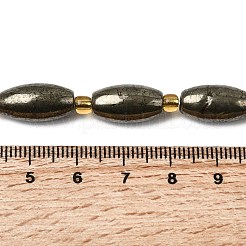 Natural Pyrite Beads Strands&nbsp;G-Z131-A01-02