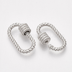 Brass Screw Carabiner Lock Charms&nbsp;KK-T047-02P