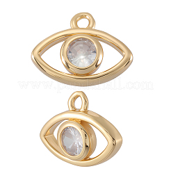 20Pcs Brass Micro Pave Cubic Zirconia Charms&nbsp;KK-BBC0019-07