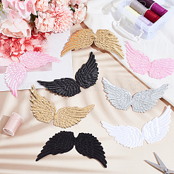 20Pcs 5 Colors Polyester Thread Iron on/Sew On Patches&nbsp;PATC-GO0001-13