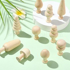 20Pcs 10 Styles Unfinished Wood Mushroom Ornaments&nbsp;WOOD-CJ0002-54