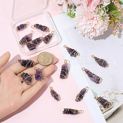 20Pcs Rough Natural Amethyst Pendants&nbsp;G-BM0001-02
