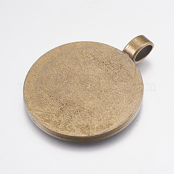 Alloy Pendant Cabochon Settings&nbsp;PALLOY-S602-AB-FF