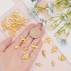 30Pcs 6 Styles Alloy Pendants&nbsp;FIND-CA0007-27
