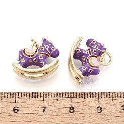 Brass Enamel Pendants&nbsp;KK-T072-24A-G
