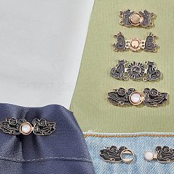 8 Sets 4 Style Alloy Enamel Adjustment Waist Tightener Buckle Buttons&nbsp;FIND-NB0002-69
