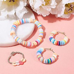 Handmade Polymer Clay Beads&nbsp;CLAY-R067-4.0mm-07