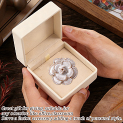 Flower Alloy Enamel & Plastic Pearl Clips&nbsp;AJEW-WH20130-221A-02
