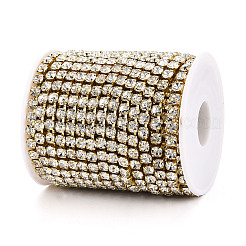 Brass Rhinestone Strass Chains&nbsp;CHC-T001-SS24-01G