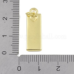 Brass Micro Pave Clear Cubic Zirconia Pendants&nbsp;KK-P266-06G-R