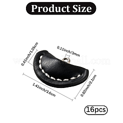 16Pcs 1-Hole Handmade Imitation Leather Shank Buttons&nbsp;BUTT-CL0001-02