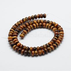 Natural Tiger Eye Beads Strands&nbsp;G-G665-10-6x4mm