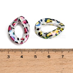 UV Plating Printed Opaque Acrylic Beads&nbsp;AC-CBAEEF4-23