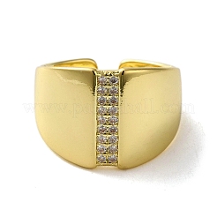 Brass with Cubic Zirconia Rings&nbsp;RJEW-B057-18G