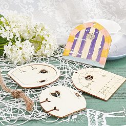20 Pcs 2 Styles Natural Wood Cabochons&nbsp;WOOD-NB0001-72