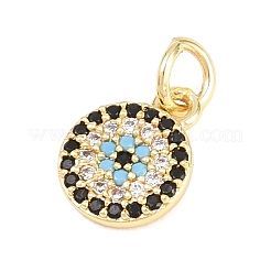 Brass Micro Pave Cubic Zirconia Charms&nbsp;KK-F938-08G