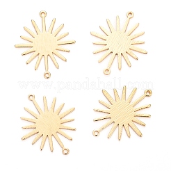 Brass Solar Eclipse Links Connectors&nbsp;KK-I681-15