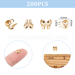 200Pcs 304 Stainless Steel Bead Tips&nbsp;STAS-UN0052-28