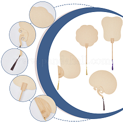 4Pcs 4 Styles Paper Fans&nbsp;AJEW-GF0011-45B