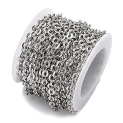 Handmade 304 Stainless Steel Textured Cable Chains&nbsp;STAS-F341-14P
