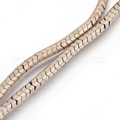 Electroplated Non-magnetic Synthetic Hematite Beads Strands&nbsp;G-P423-01