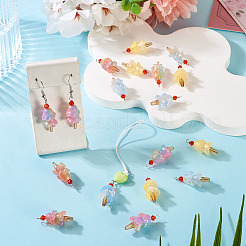 20Pcs 4 Styles Glass Ice Cream Pendants&nbsp;PALLOY-TAC0242-03