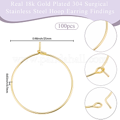 100Pcs 304 Surgical Stainless Steel Wine Glass Charms Rings&nbsp;STAS-BBC0009-66