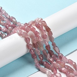 Natural Madagascar Rose Quartz Beads Strands&nbsp;X-G-P497-01A-02