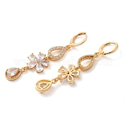 Rack Plating Golden Brass Dangle Leverback Earrings&nbsp;EJEW-B037-16G