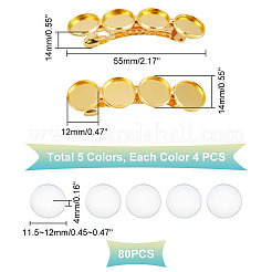 DIY Blank Dome Hair Barrettes Jewelry Kits&nbsp;DIY-UN0004-70