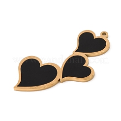 304 Stainless Steel with Black Enamel Pendants&nbsp;SA-CBA061A-03G