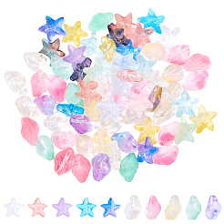 80Pcs 2 Styles Transparent Glass Beads&nbsp;GLAA-SC0003-31