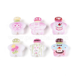 Printed Opaque Acrylic Beads&nbsp;SACR-T018-13M