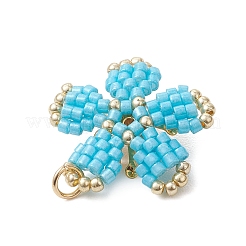 Glass Seed Beaded Pendants&nbsp;PALLOY-MZ01284-01