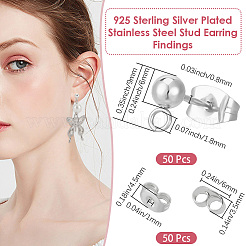 304 Stainless Steel Stud Earring Findings&nbsp;STAS-BBC0008-36A