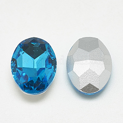 Pointed Back Glass Rhinestone Cabochons&nbsp;RGLA-T080-6x8mm-12