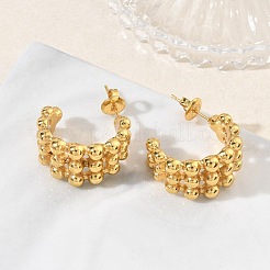 Chunky Bubble 304 Stainless Steel Stud Earrings for Women&nbsp;EJEW-K333-27G