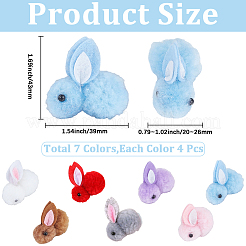 28Pcs 7 Colors Wool Felt Ball&nbsp;AJEW-SC0031-37C