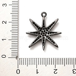 Rack Plating Brass Micro Pave Clear Cubic Zirconia Pendants&nbsp;KK-L210-011EB