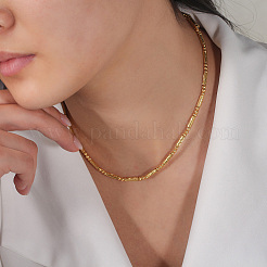 Adjustable 925 Sterling Silver Round Column Magnetic Beaded Necklaces for Women&nbsp;NJEW-A048-03G