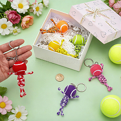 6Pcs Polyester & Spandex Cord Keychain&nbsp;KEYC-PH01643