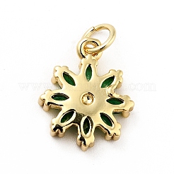 Rack Plating Brass Micro Pave Cubic Zirconia Charms&nbsp;ZIRC-F129-34A-G