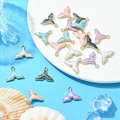 20Pcs 5 Colors Alloy Enamel Pendants&nbsp;ENAM-YW0003-05