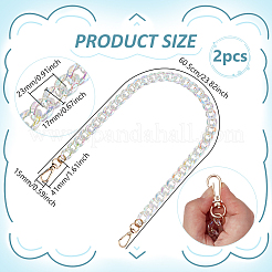 2Pcs Acrylic Twisted Chain Bag Chains&nbsp;DIY-PH00034-85A