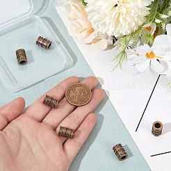 6Pcs Antique Style Groove Column Shape Brass Beads&nbsp;FIND-NB0005-34C