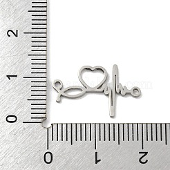 Non-Tarnish 304 Stainless Steel Connector Charms&nbsp;STAS-P344-01P