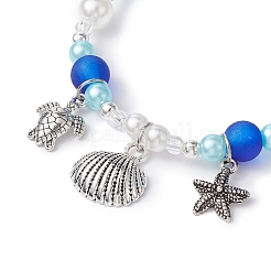 ABS Plastic Imitation Pearl Beads Stretch Bracelet&nbsp;BJEW-JB09742-01