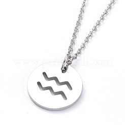 Non-Tarnish 304 Stainless Steel Pendant Necklaces&nbsp;NJEW-E147-01P